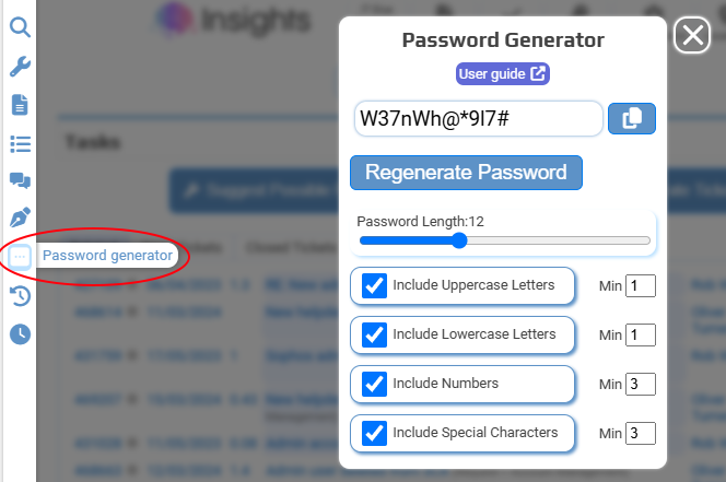 Access the text perfecter feature