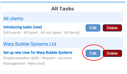 Edit an existing task